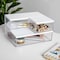 Martha Stewart Brody Clear Plastic Storage Organizer Bins W/ White Engineered Wood Lids, 3 Pack Small/Medium/Large BE-PB3317-WD-3-CL-WH-MS - alternate 1